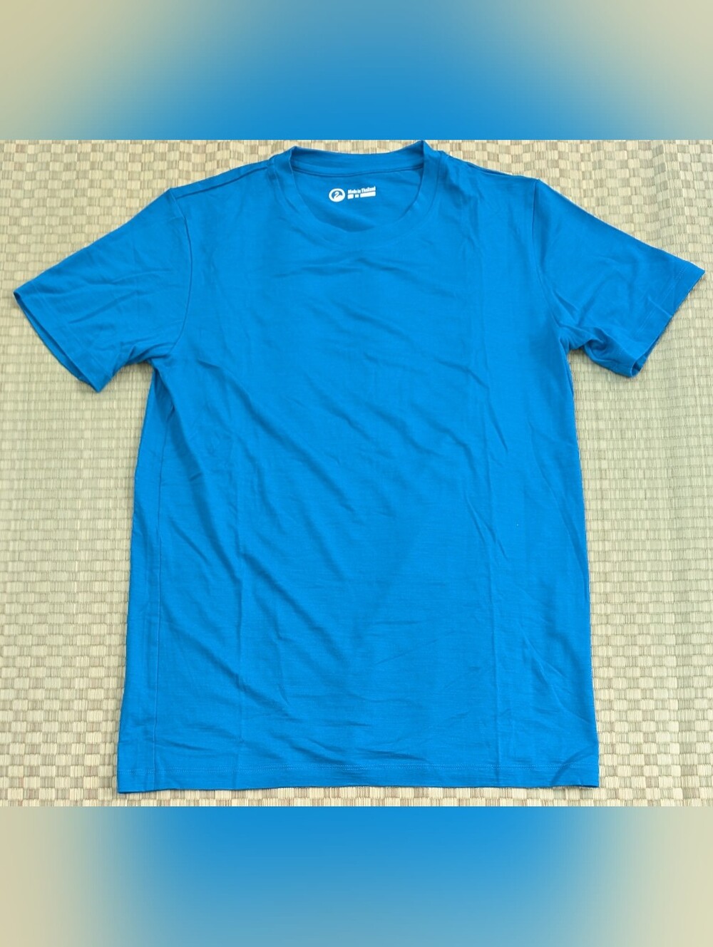 LNWOT Outlier Ultrafine Tee UFT Shirt 100% Merino Wool Blue Men's Size Medium